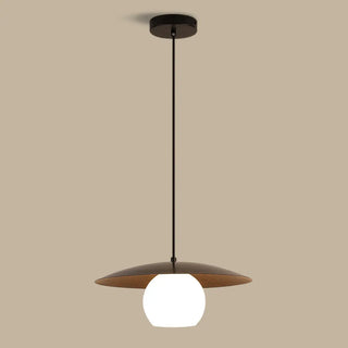 ZOWALA - Nordic Disc Glass Mini Dining Room Black Pendant Light Image - 6