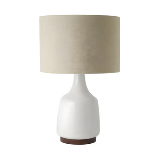 Vintage Drum Fabric Ceramic Bottle Base Bedside Lamp Zawala Image - 7