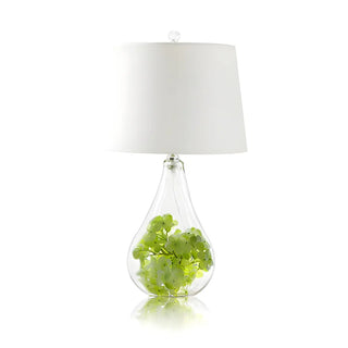 Simple Nordic Fabric Pear Clear Glass Base Table Lamp Zawala Image - 5
