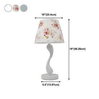 Simple Nordic White Fabric Curved Metal Base Table Lamp Zawala #size