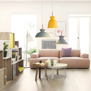 ZOWALA - Nordic Dining Room Geometric Multi-Color Pendant Lights Image - 2