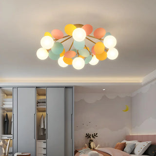 ZOWALA - Nordic Glass Bubble Semi-Flush Mount Lamp Image - 1