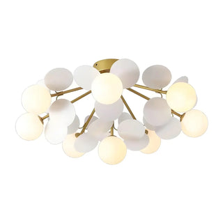 ZOWALA - Nordic Glass Bubble Semi-Flush Mount Lamp Image - 12