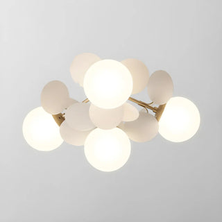 ZOWALA - Nordic Glass Bubble Semi-Flush Mount Lamp Image - 13
