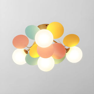 ZOWALA - Nordic Glass Bubble Semi-Flush Mount Lamp Image - 14