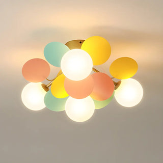 ZOWALA - Nordic Glass Bubble Semi-Flush Mount Lamp Image - 18