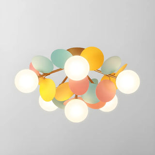 ZOWALA - Nordic Glass Bubble Semi-Flush Mount Lamp Image - 20