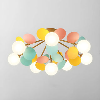 ZOWALA - Nordic Glass Bubble Semi-Flush Mount Lamp Image - 25