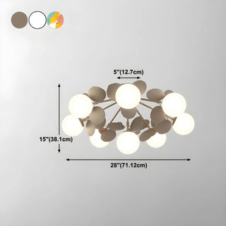 ZOWALA - Nordic Glass Bubble Semi-Flush Mount Lamp Image - 31