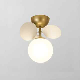 ZOWALA - Nordic Glass Bubble Semi-Flush Mount Lamp Image - 5