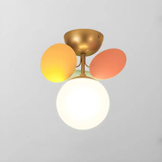 ZOWALA - Nordic Glass Bubble Semi-Flush Mount Lamp Image - 7