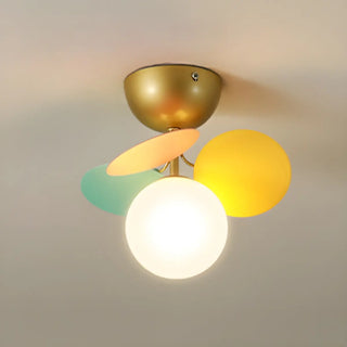 ZOWALA - Nordic Glass Bubble Semi-Flush Mount Lamp Image - 9