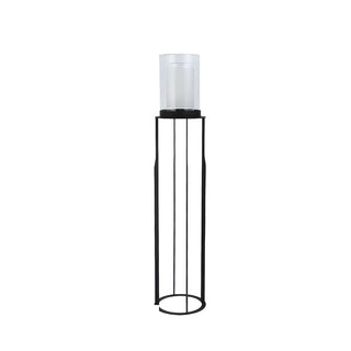 Modish Bedroom Metal Cylinder Black LED Floor Lamp Zawala Image - 10