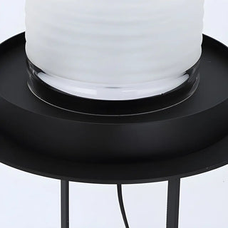 Modish Bedroom Metal Cylinder Black LED Floor Lamp Zawala Image - 5