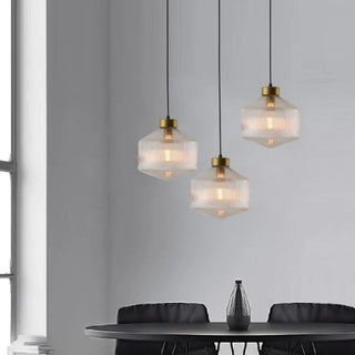 ZOWALA - Nordic Drum Glass Dining Smoke Grey Mini Pendant Light Image - 1