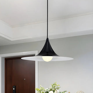 ZOWALA - Nordic Flared Modern Glossy Metal Cone Pendant Light Image - 1