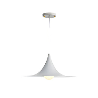 ZOWALA - Nordic Flared Modern Glossy Metal Cone Pendant Light Image - 3