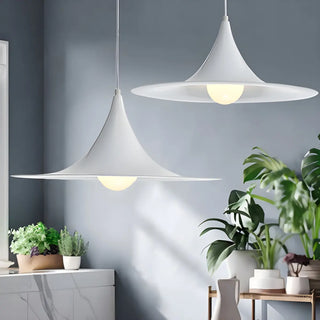 ZOWALA - Nordic Flared Modern Glossy Metal Cone Pendant Light Image - 4