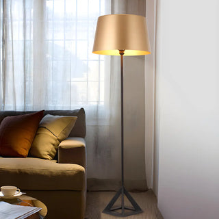 ZOWALA - Nordic Gold Drum LED Floor Lamp Image - 1