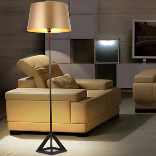 ZOWALA - Nordic Gold Drum LED Floor Lamp Image - 2