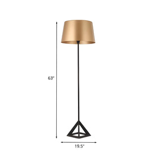 ZOWALA - Nordic Gold Drum LED Floor Lamp #size