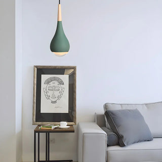 ZOWALA - Nordic Modern Ceramic Teardrop Green Pendant Light Image - 1