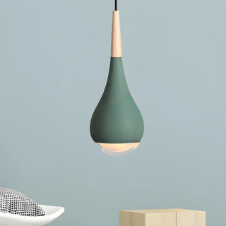 ZOWALA - Nordic Modern Ceramic Teardrop Green Pendant Light Image - 2