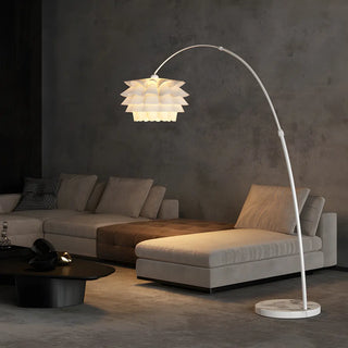 ZOWALA - Nordic Iron White Adjustable Arc Floor Lamp Image - 1