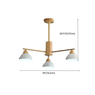 ZOWALA - Nordic Large Wood Metal Dome Chandelier #size