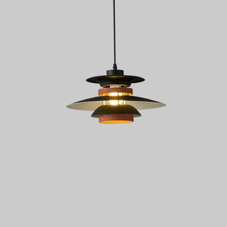 ZOWALA - Nordic Multi-Layer Iron Restaurant Walnut Pendant Light Image - 12