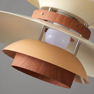 ZOWALA - Nordic Multi-Layer Iron Restaurant Walnut Pendant Light Image - 18