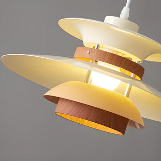 ZOWALA - Nordic Multi-Layer Iron Restaurant Walnut Pendant Light Image - 19