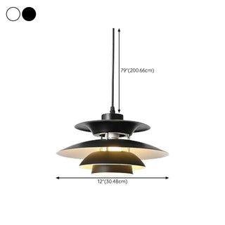 ZOWALA - Nordic Multi-Layer Iron Restaurant Walnut Pendant Light Image - 23