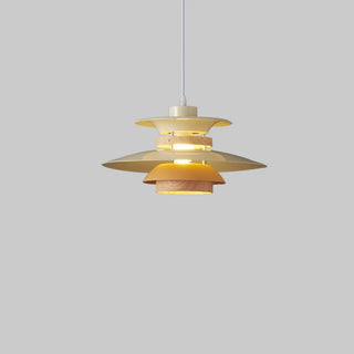ZOWALA - Nordic Multi-Layer Iron Restaurant Walnut Pendant Light Image - 3