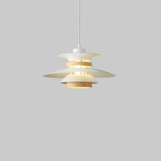 ZOWALA - Nordic Multi-Layer Iron Restaurant Walnut Pendant Light Image - 8