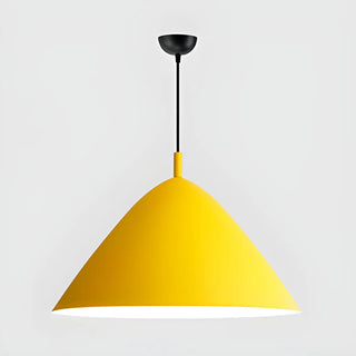 ZOWALA - Nordic Candy Colored Matte Metal Cone Pendant Light Image - 13