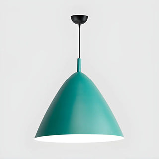ZOWALA - Nordic Candy Colored Matte Metal Cone Pendant Light Image - 14