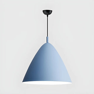 ZOWALA - Nordic Candy Colored Matte Metal Cone Pendant Light Image - 5