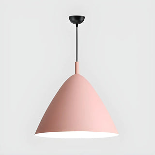 ZOWALA - Nordic Candy Colored Matte Metal Cone Pendant Light Image - 8