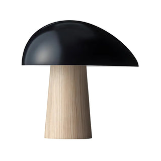 Modern Dome Mushroom Wood Base Bedroom LED Table Lamp Zawala Image - 7