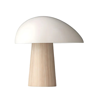 Modern Dome Mushroom Wood Base Bedroom LED Table Lamp Zawala Image - 8