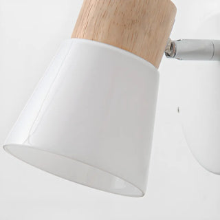 ZOWALA - Modern Wood and Frosted Glass Vanity Wall Light Image - 10