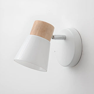 ZOWALA - Modern Wood and Frosted Glass Vanity Wall Light Image - 7