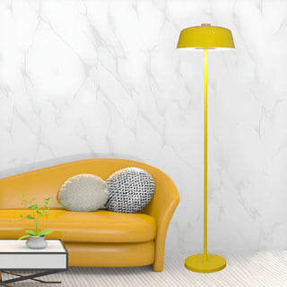 Nordic Metallic Dome Yellow Living Room Floor Lamp Zawala Image - 2