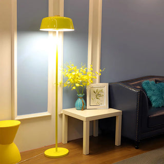Nordic Metallic Dome Yellow Living Room Floor Lamp Zawala Image - 3