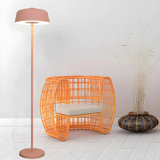 Nordic Metallic Dome Yellow Living Room Floor Lamp Zawala Image - 4