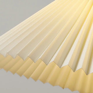 ZOWALA - Modern Pleated Fabric White Dining Room Pendant Light Image - 15