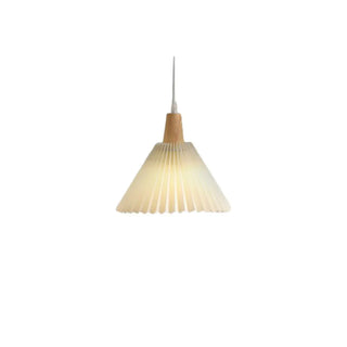ZOWALA - Modern Pleated Fabric White Dining Room Pendant Light Image - 6