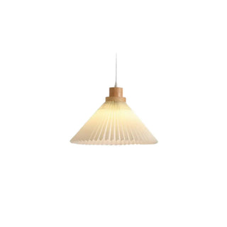 ZOWALA - Modern Pleated Fabric White Dining Room Pendant Light Image - 7