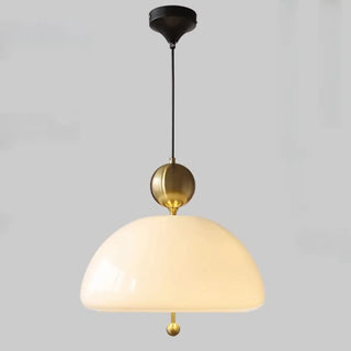ZOWALA - Nordic Red White Glass Mushroom Chandelier Image - 12
